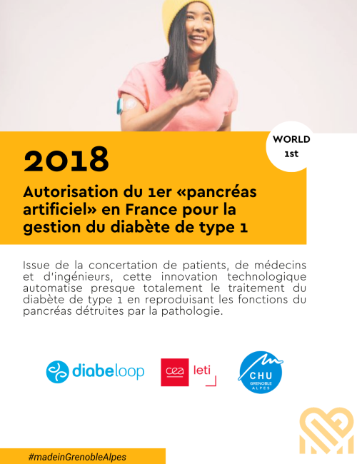 2018 : Autorisation du 1er «pancréas artificiel» en France pour la gestion du diabète de type 1